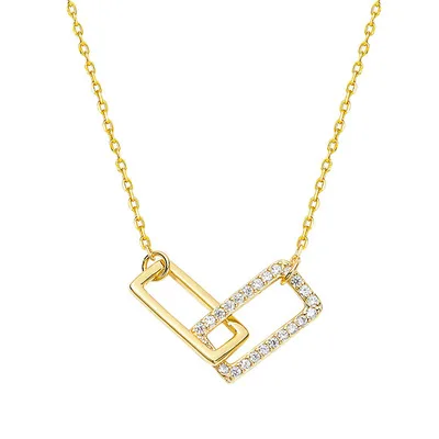 

Square Necklace Women's Design Sense Staggered Geometric Clavicle Chain Luxury Simple Jewelry Party OL Commuter Holiday Gifts