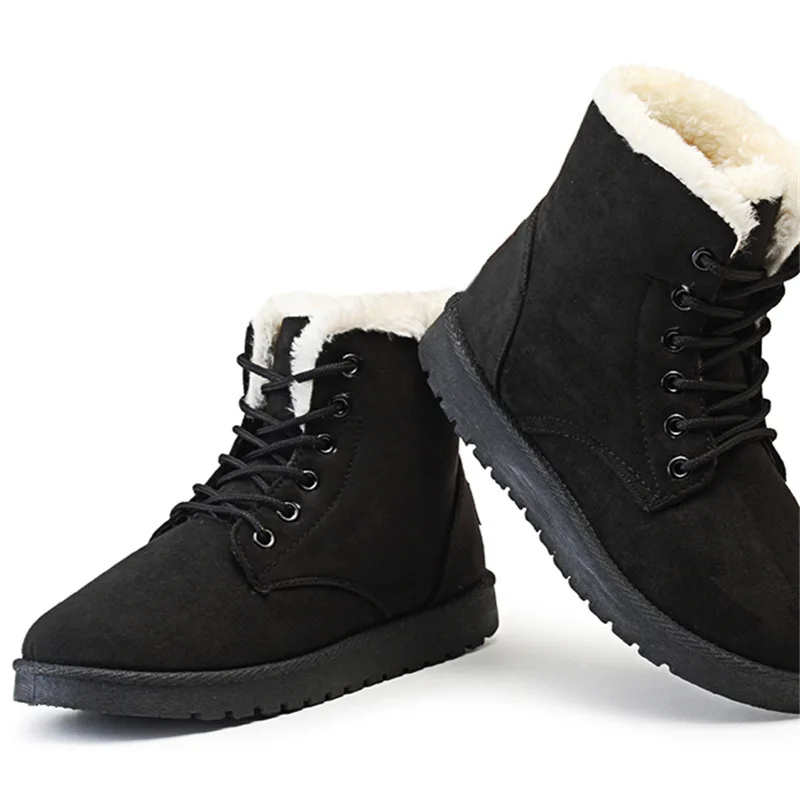 

Ladies Martin Boots 2021 Autumn and Winter Women's Short Boots Snow Shoes Cotton Shoes Student Lace and Velvet Warm Shoes