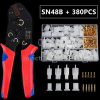 380pcs 2 6 pin motorcycle motor cable wire connector car male female kit terminal plug splice automotive ship boat hs48b pliers