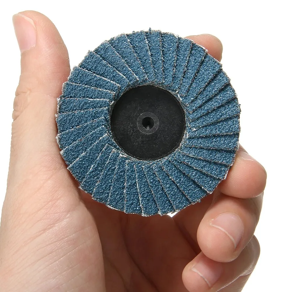

10Pcs 3Inch 75mm 60/80Grit Roll Lock Flap Sanding Disc Quick Change Grinding Wheels