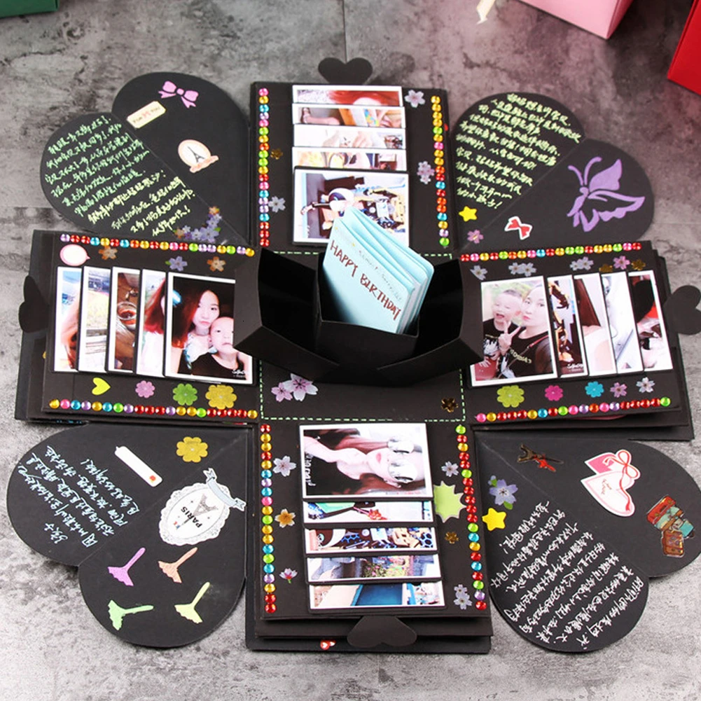 Bomb Box Шестигранная многослойная конфетная бумага для скапбукинга DIY Фотоальбом