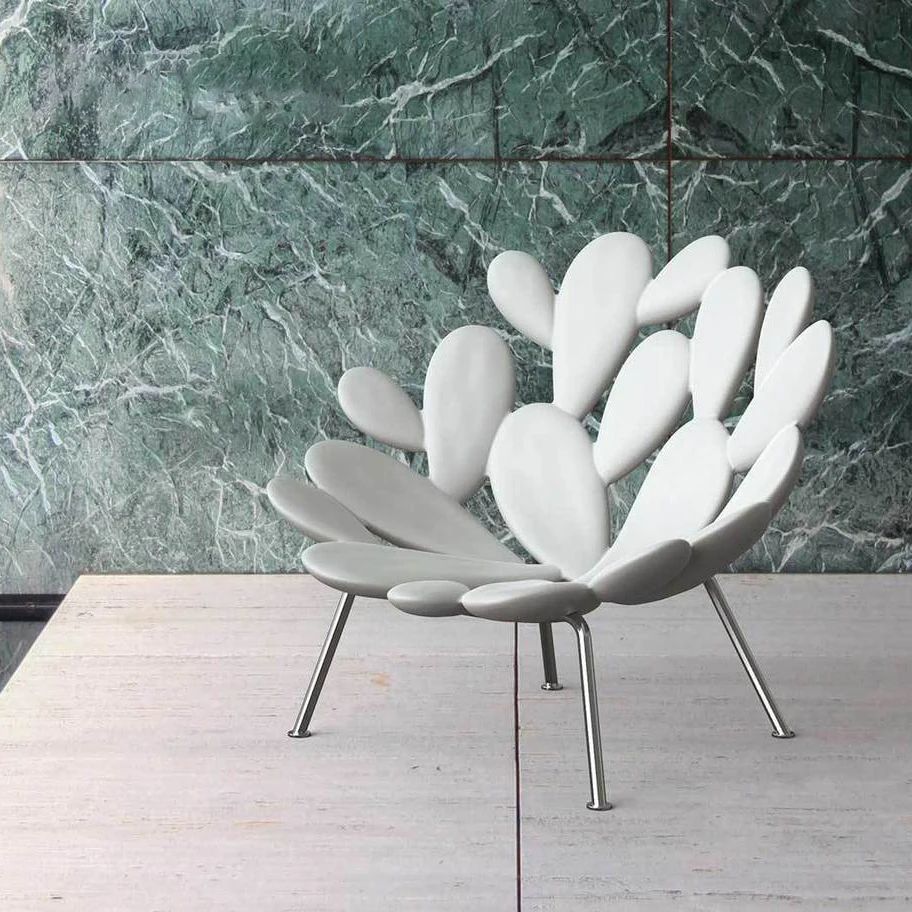 

Modern Unique design Special Leaf shape plastic metal leg Chair Leisure Chair