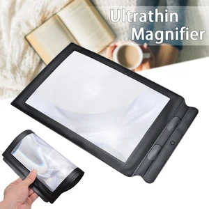 Ultra Thin A4 PU Leather Frame Reading Aid Lens Full Page Business Card Magnifier Sheet Tool 3X Magnifier For The Older Reading Ultra Thin A4 PU Leather Frame Reading Aid Lens Full Page Business Card Magnifier Sheet Tool 3X Magnifier For The Older Reading