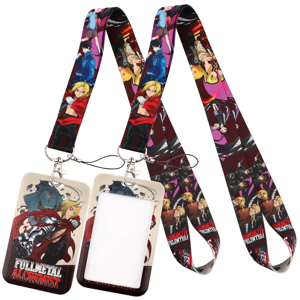 

LB2237 Fullmetal Alchemist Anime Neck Strap Lanyard Keychain Cellphone Strap ID Badge Holder Rope Key Chain Cosplay Accessory