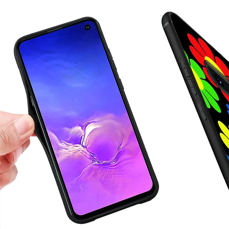 

Colorful Flowers Feather Case For Samsung S20 S8 S9 S10 S10e Note 10 8 9 S7 Edge Plus Ultra S10 5G Lite Silicone Cover Coque