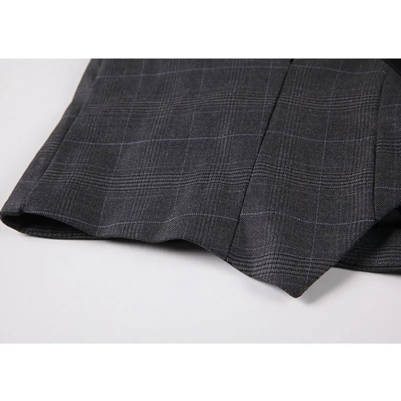 

XITAO Plaid Patchwork Casual Women Shirt Trendy Fashion New Style Turn Down Collar Long Sleeve Button Pocket Personality ZY5661