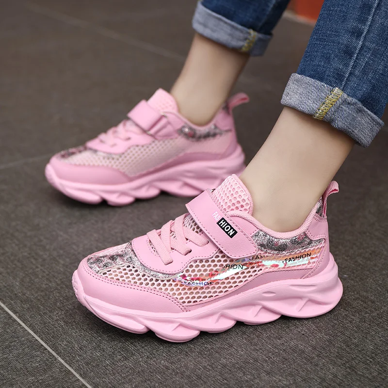 

Summer Kids Sport Shoes Breathable Mesh Girls Running Sneakers Anti-slippery Children Walking Shoes Lightweight Soft Bottom