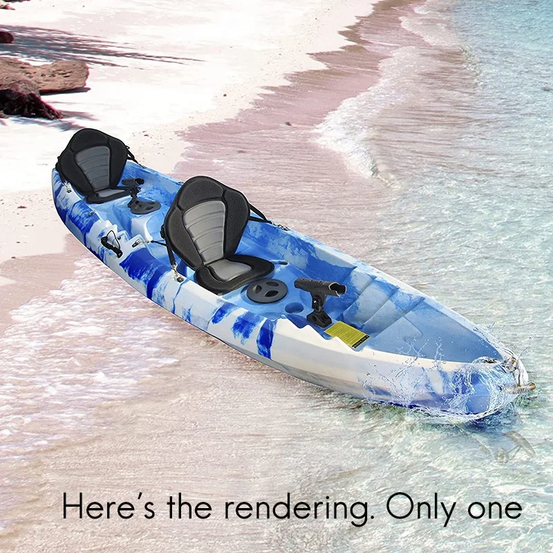 

Deluxe Kayak Seat Padded Fishing Boat Seat, Adjustable Boat Seat Cushioned High Back Comfortable Backrest Support