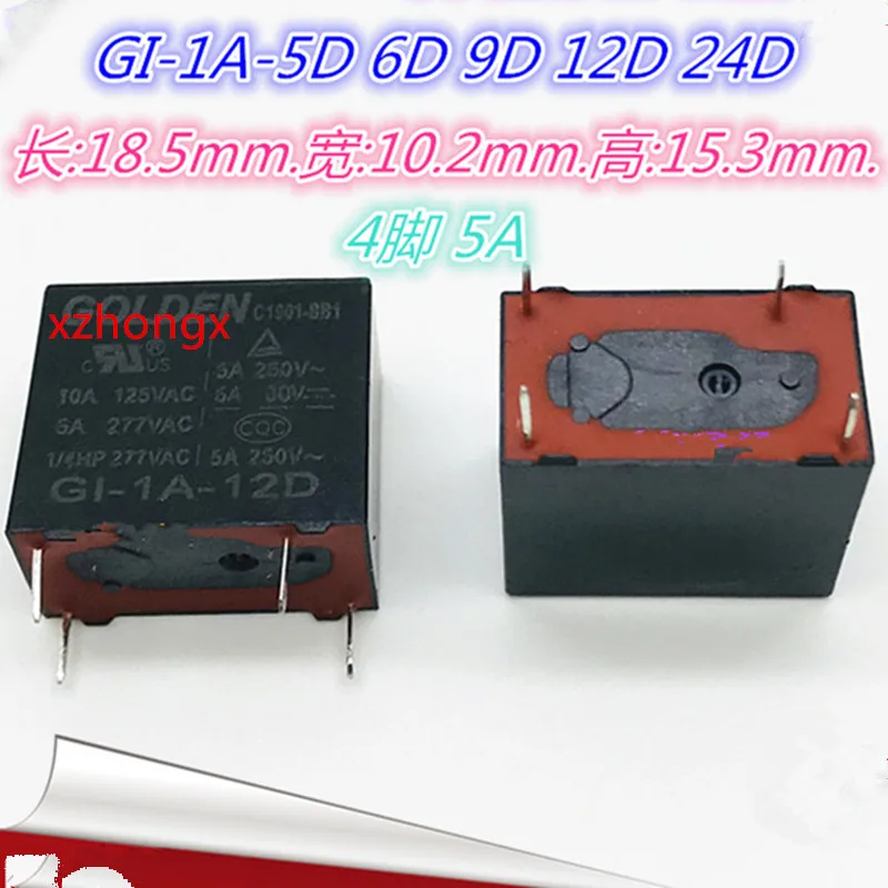 

Реле GI-1A-5/9/12/24D DIP4 5A250VAC G1-1A-5D