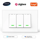 Умный кнопочный переключатель Yagusmart Tuya Zigbee, переключатель с голосовым управлением, работает с Alexa Google Home Zigbee2MQTT Zemismart