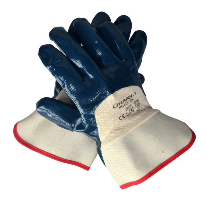 6 пар рабочие перчатки устойчивые к истиранию защитные нитриловые для