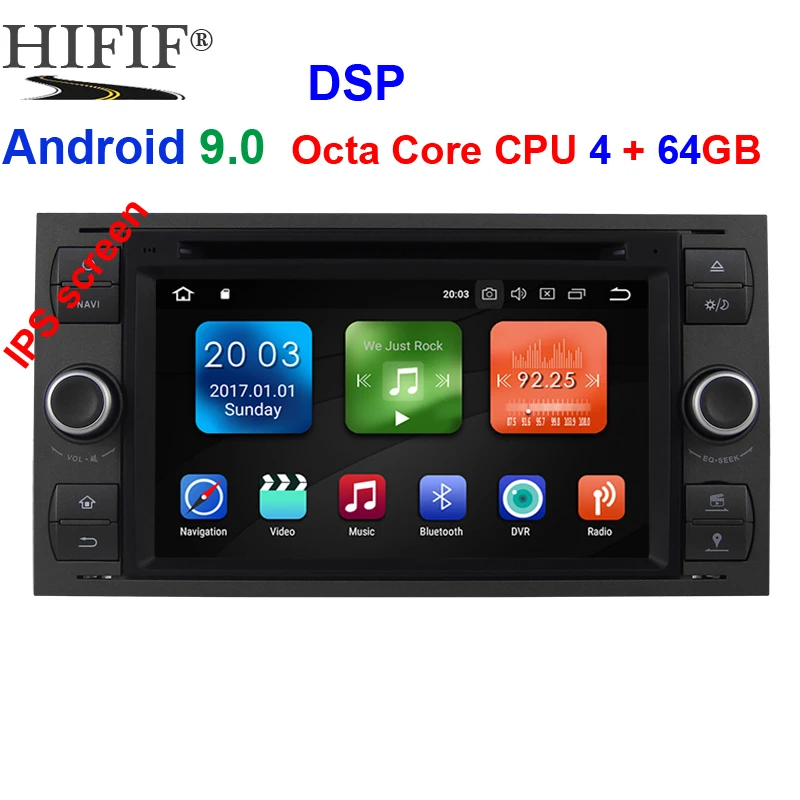 preço Ips 2 Din Octa 8 Núcleo Android 9.0 Leitor De Dvd Do Carro Navegação Gps Wifi 4g Para Ford S-max Kuga Fusion Trânsito Fiesta Foco Ii