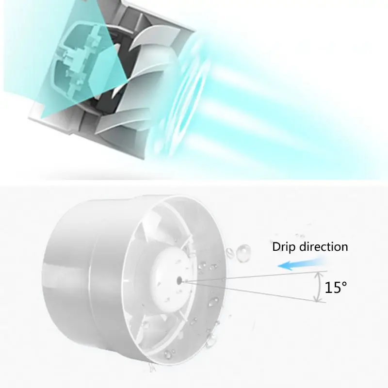 4 &quotТихий вытяжной вентилятор для окон|Запчасти кондиционера| |