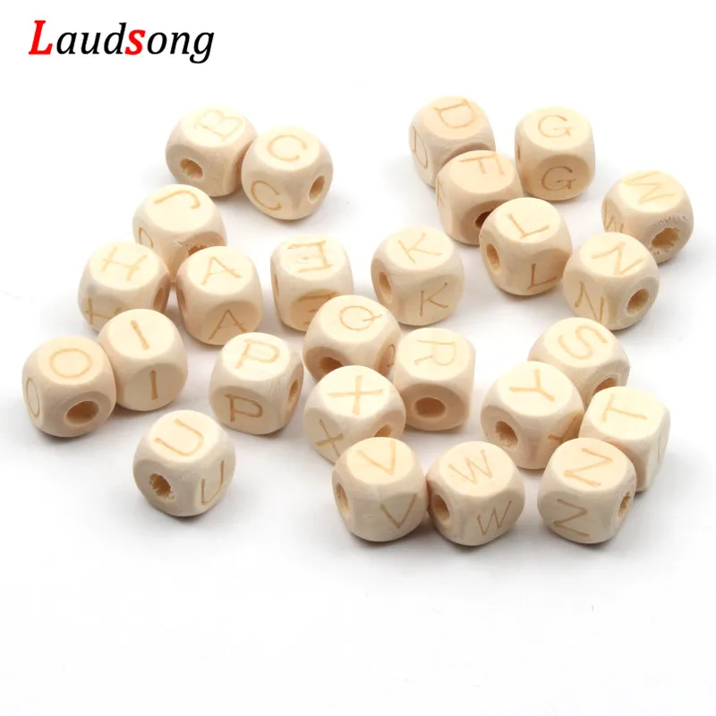 Бусины Laudsong квадратные деревянные для изготовления ювелирных изделий 12 мм 20