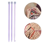 3 шт.компл. 35 см, разноцветные одинарные заостренные спицы, прямые алюминиевые строительные инструменты, афганские крючки для вязания 2,5-9 мм