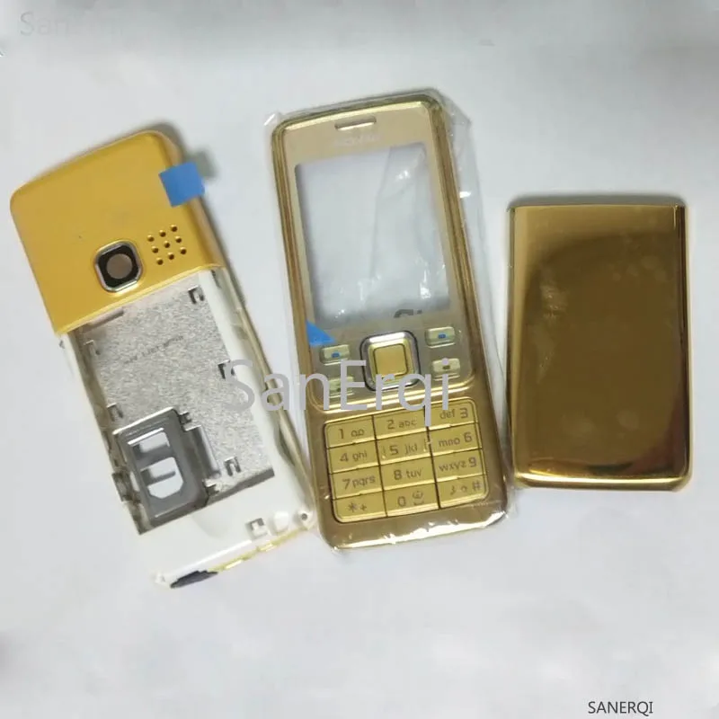 Для Nokia 6300 корпус металлический полный мобильный телефон чехол Корпус