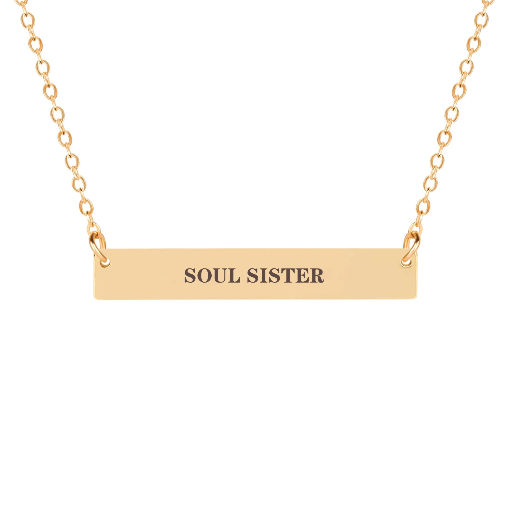 Ожерелье-чокер женское с гравировкой SOUL SISTER | Украшения и аксессуары
