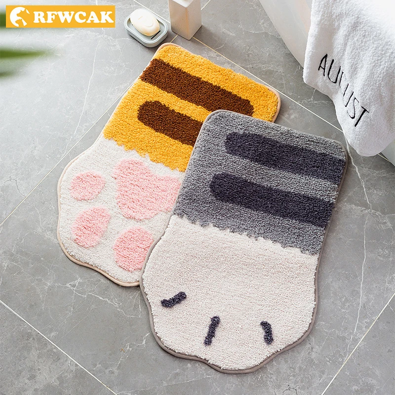 

Modern Minimalist Cute Cat's Claw Small Carpet Household Bathroom Non-slip Mat Cartoon Household Bedroom Door Mat Tatami Carpet
