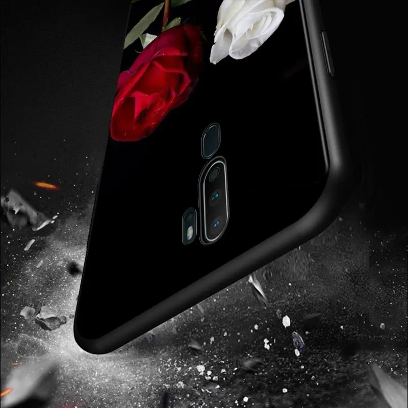 Красивые красные розы для OPPO Reno 5 4Z 4SE 4F 4 3 ACE 2F 2Z 2 Z 10X zoom A PRO Plus Lite Φ 4G черные мягкие -