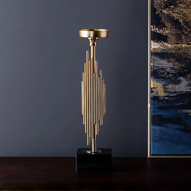 

Luxury Modern Candle Holder Geometric Metal Nordic Candlestick Wedding Decoration Table Centerpieces Centro De Mesa Home Decor