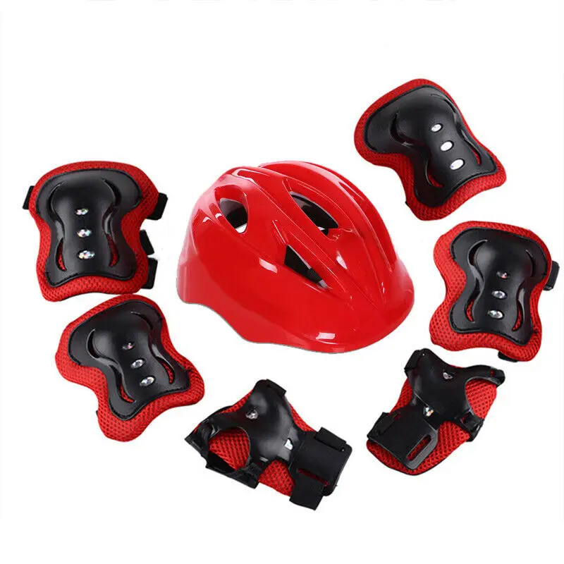 

7Pcs/set Kids Boy Girl Safety Helmet Knee Elbow Pad Sets Children Cycling Skate Bicycle Helmet Protection Safety Guard