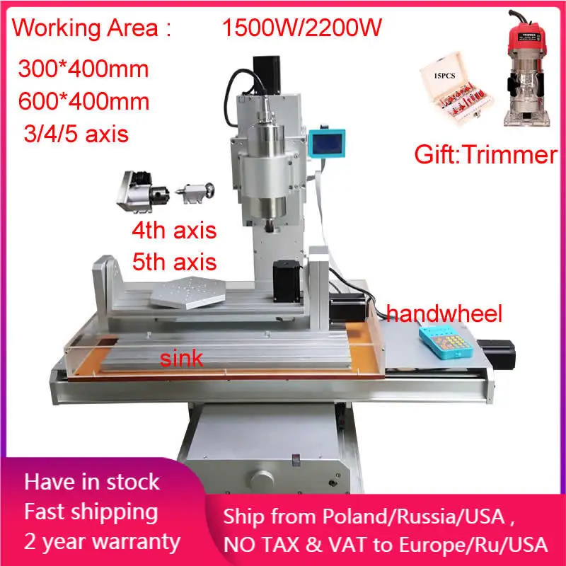 Фрезерный станок с ЧПУ 6040 5-осевой для гравировки металла 3040 шариковый винт типа