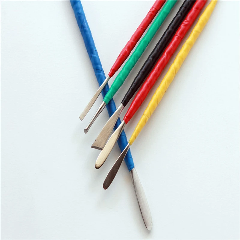 

Инструменты Cay, искусство ручной работы, инструмент для глины «сделай сам», нержавеющая сталь, Двойные головки, 10 комплектов (6 шт./компл.)