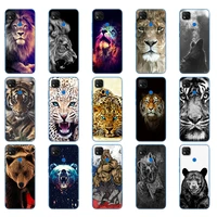 for xiaomi redmi 9c case soft tpu silicon phone back cover for redmi 9c nfc case 6 53 inch etui bumper coque wolf tiger bear