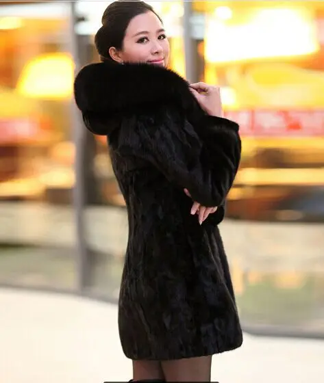 Черная шуба из искусственного меха куртка 2020 женская зимняя норковая длинная