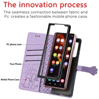 for best protection flip leather phone case for samsung galaxy z fold3 fold 3 card slot wallet cover funda