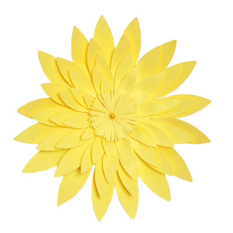 yellow Paper flowers Diy полуфабрикаты гигантская искусственная бумага Цветок Блестящий Фон для фотосессии настенные украшения большие бумажные бутоны реквизит для фотосъемки - Цвет: yellow Paper flowers