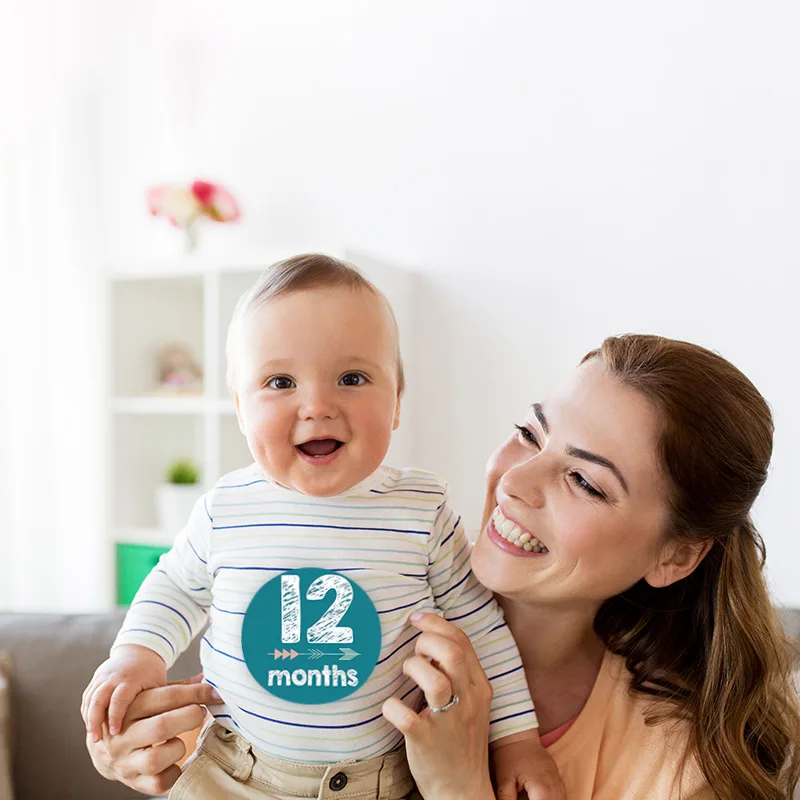 

12pcs Month Sticker Baby Photography Milestone Memorial Monthly Newborn Kids Commemorative Card Number Photo