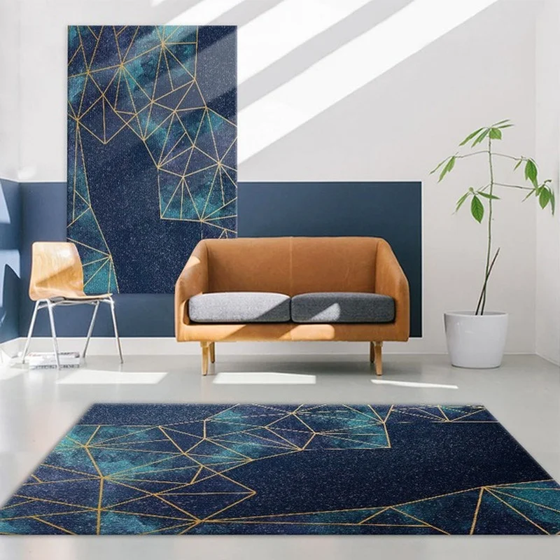 

Geometric Living Room Carpet Floor Mat Coffee Table Mat Rug Bedroom Decor Bathroom Non-slip Carpet Doormat Balcony Carpet