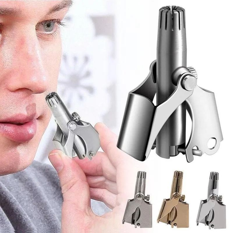 

High-grade Steel Nose Hair Trimmer Manual Nose Hair Hair Nose Washing Body Trimmer Tool Water Removal E1F2