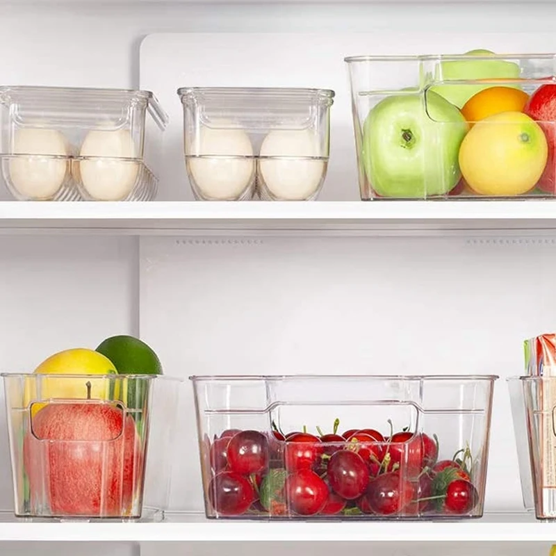 

Fridge Organizer Bins, Refrigerator Pantry Organizers for Freezer and Pantry, Kitchen Cabinets
