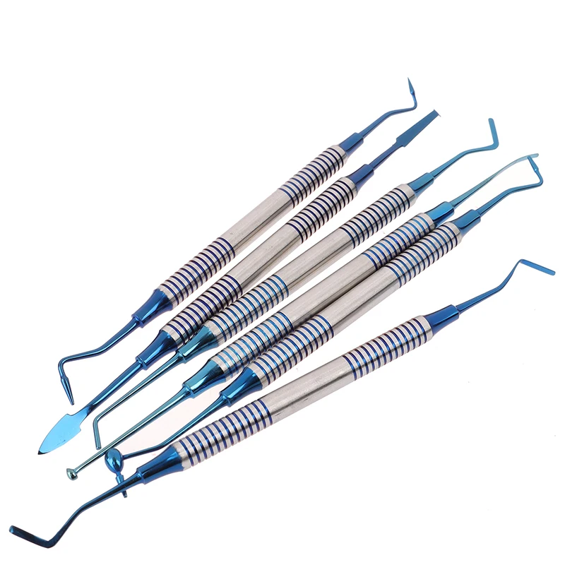 

Dental Instrument Composite Resin Filling Spatula Titanium Plated Head Filler Thick Handle Restoration Set Dental Tool Set