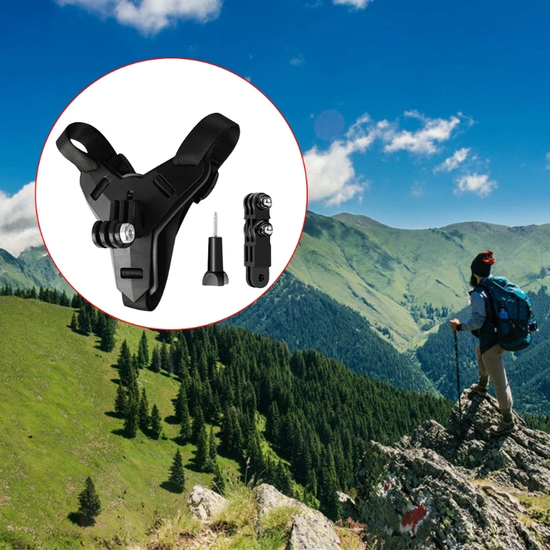 Motorcycle Helmet Chin Fixing Bracket Mount Full Face Jaw Holder Strap Durable Compatible with Action Camera Accessories