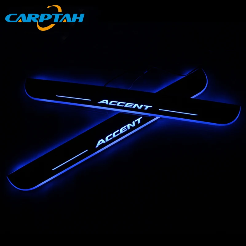 Carptah отделкой педаль светодиодный автомобильный светильник порога Накладка путь