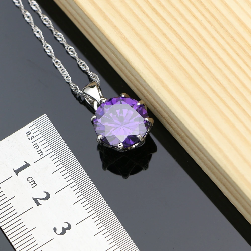 Комплект из колье и серёг серебра 925 пробы с фианитами | Украшения аксессуары