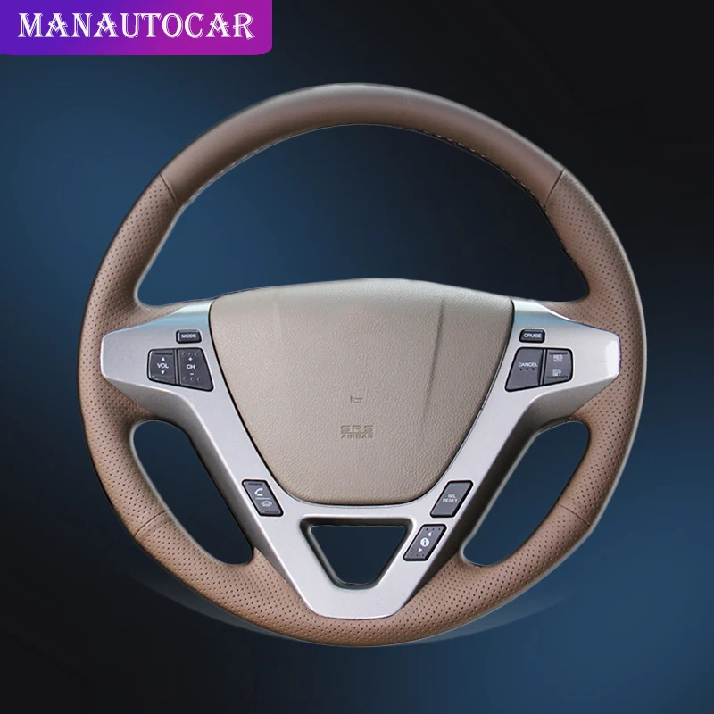 

Auto Braid On The Steering Wheel Cover for Honda Acura MDX 2009-2012 Interior Car-Styling Hand Sewing Car Steering Wheel Cover
