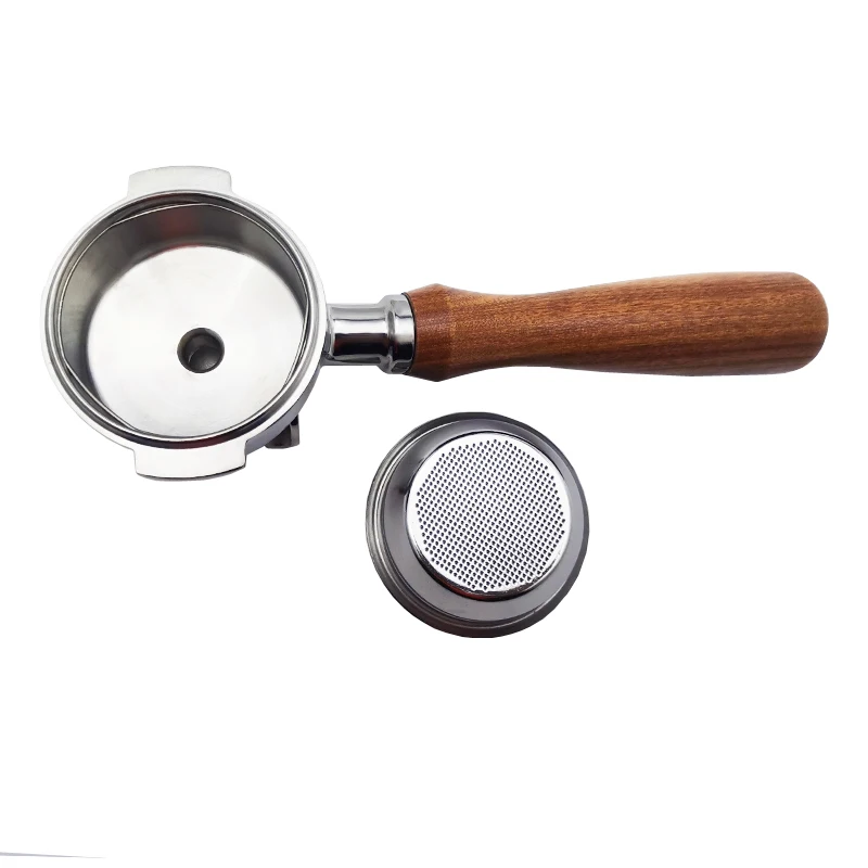 Нержавеющая сталь кофе Portafilter для кофемашины пивоваренный фильтр 58 мм бездонная