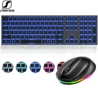 SeenDa Bluetooth Backlit Keyboard for Tablet iPad Laptop Rechargeable Full Size LED Keyboard Slient Typing Office Home Keyboard