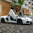 Модель автомобиля WELLY 1:24 Lamborghini, авентатор из сплава, игрушечные машинки, собирают подарки, транспортная игрушка без дистанционного управления