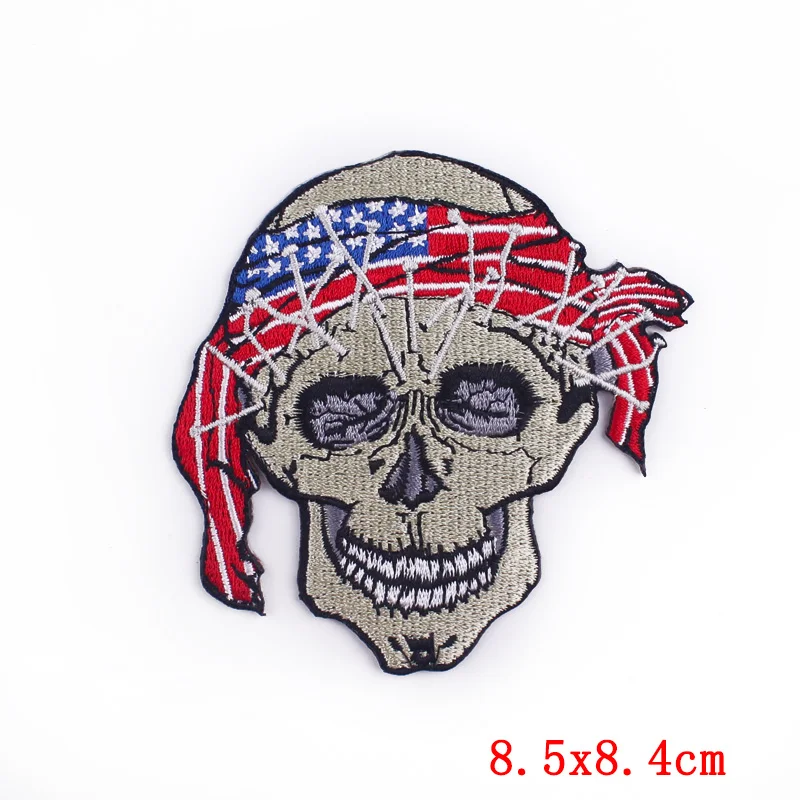 

Wild Gorilla Patch On Clothing Iron On Embroidered Patches For Clothes Stripe Stickers For DIY T-shirt Badges Punk Skull Patch