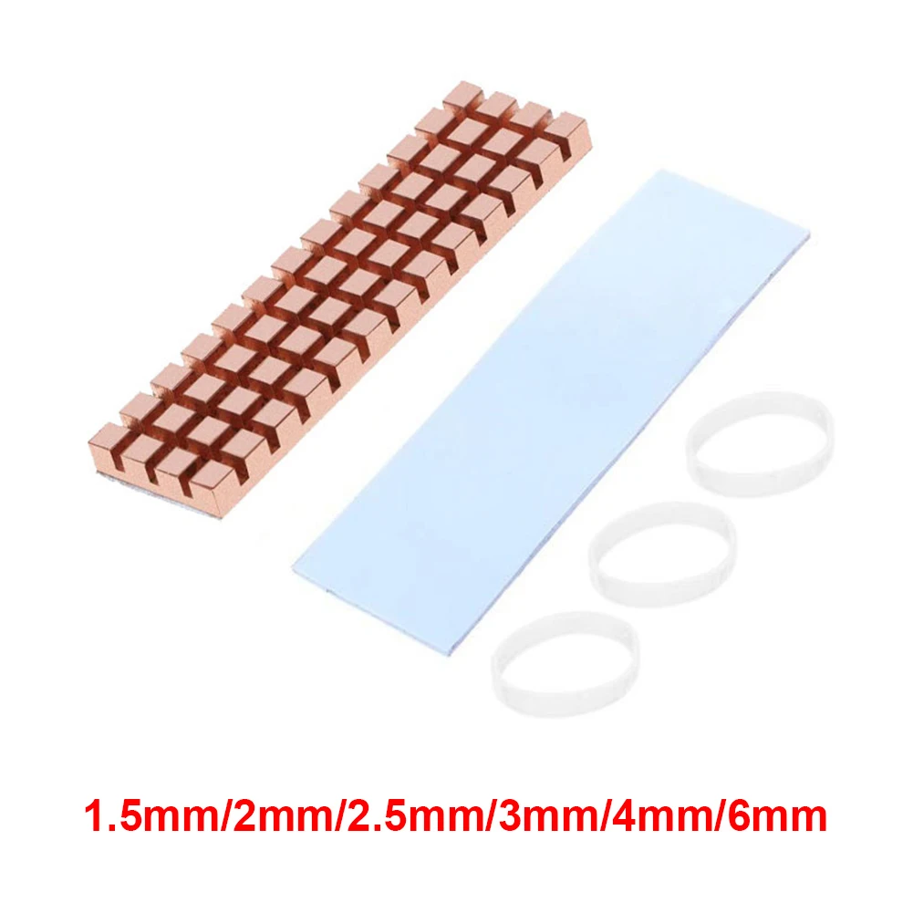 

2022New PC Notebook SSD Heat Sink for M.2 2280 PCI-E NVME with Thermal Pad Heatsink Computer Cooler Copper Radiator Accessory