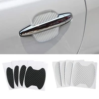 4pcsset car door sticker carbon fiber car door handle protector film anti scratch stickers accessories