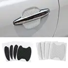 4 шт.компл. двери автомобиля Стикеры углеродного волокна автомобильный протектор дверной ручки с защитой от царапин Стикеры s Аксессуары