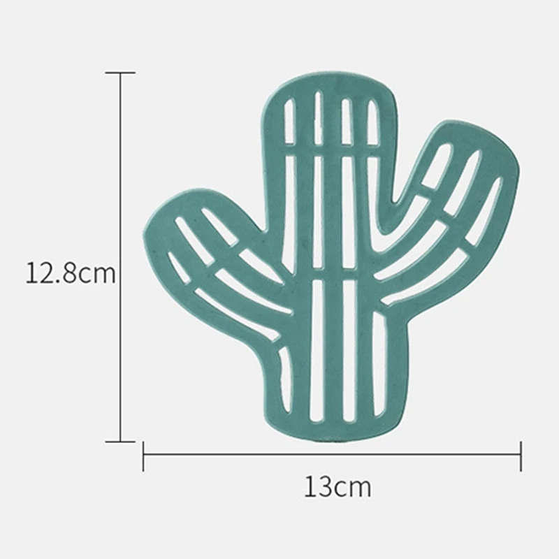 

1 Pcs Creative Hollow Cup Mat Coaster Cactus Shape Cup Mat Heat Insulated Non Slip TPR Mug Cup Pad Home Desktop Decoration
