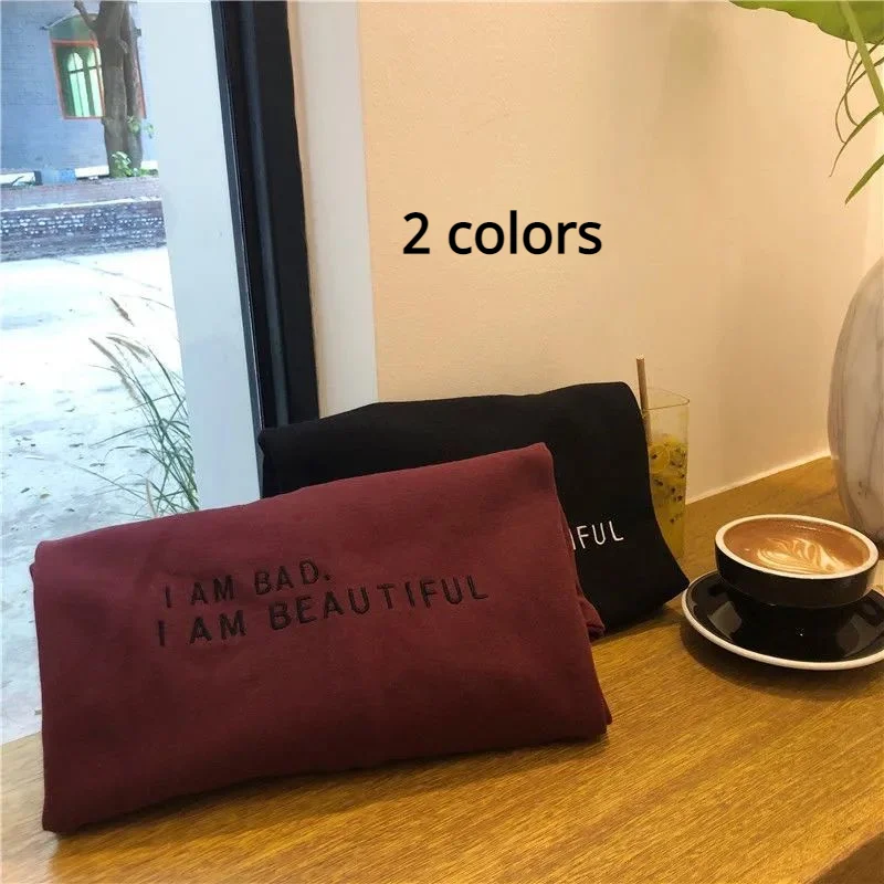 

Hoodies Women Letter Printing Loose Casual Chic Fashion Sweatshirts Womens All-match Ins Ulzzang Harajuku BF Tops Ladies Leisure
