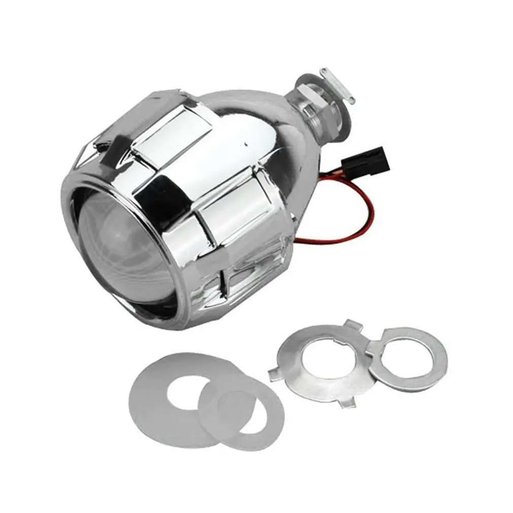 

2.5 inch Xenon Mini Bi-xenon HID Clear Projector Lens Cover Shroud Headlight Custom Headlamp H1 H4 H7 Silver